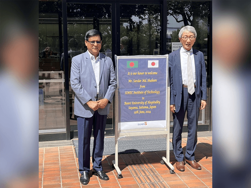 Engr. Sardar Md. Shaheen, Founder Chairman of SIMEC Research Center, recently visited Bunri University of Hospitality, Japan